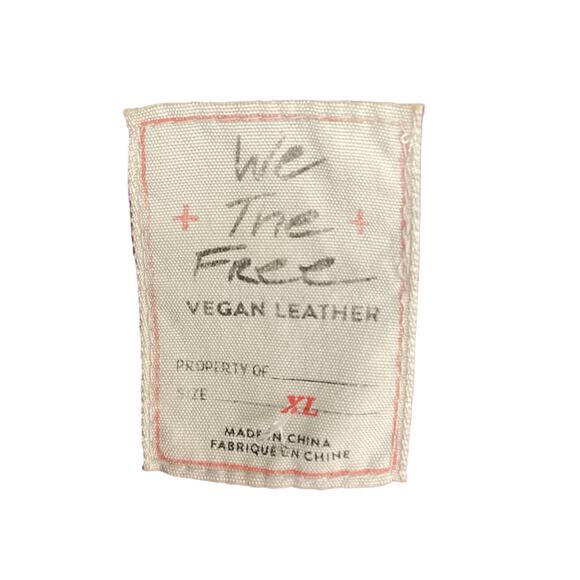 We The Free -Free People Jacket Women’s SZ XL Vegan Moto Jacket Distressed Look - Picture 5 of 5